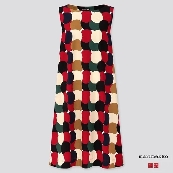 chinese dress ladies Marimekko Erilainen Unikko Dress  BLU'S